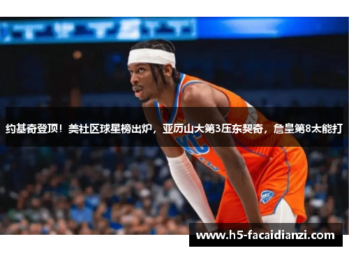 约基奇登顶！美社区球星榜出炉，亚历山大第3压东契奇，詹皇第8太能打